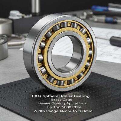 FAG 円形ローラーベアリング ブラスケージと自己アライニング機能 超重用品用 最大6000RPM,幅範囲14mm~200mm